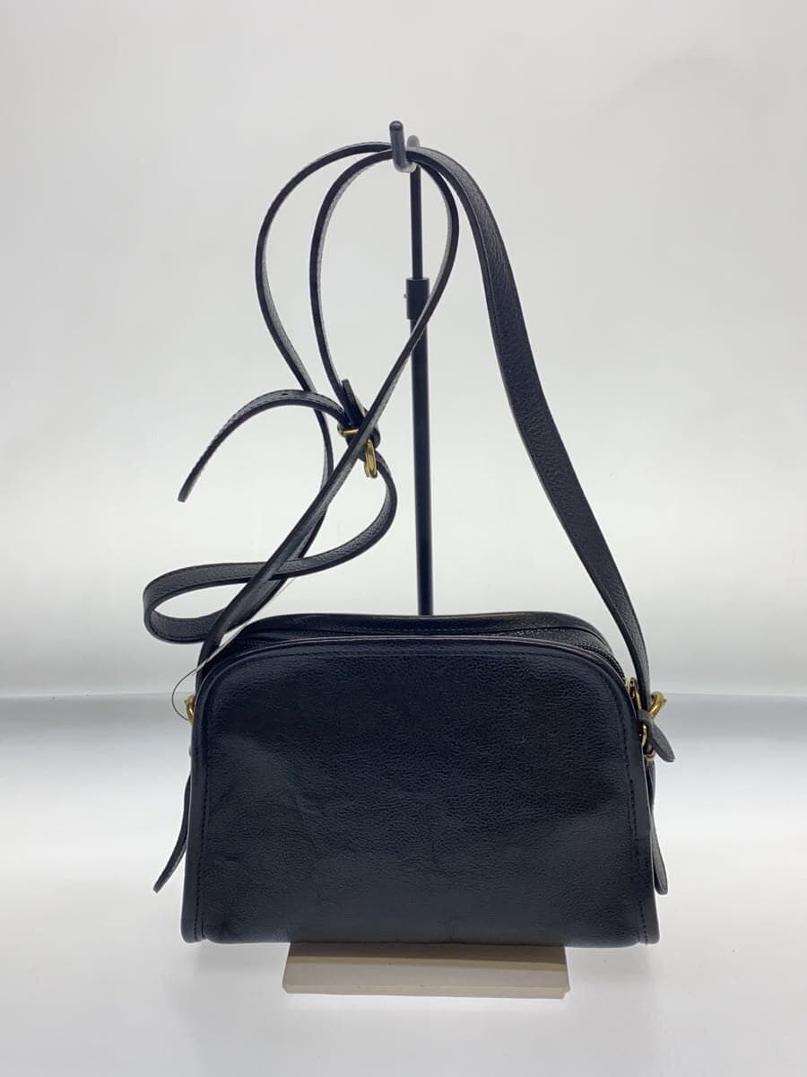 IL BISONTE shoulder bag leather BLK plain 3