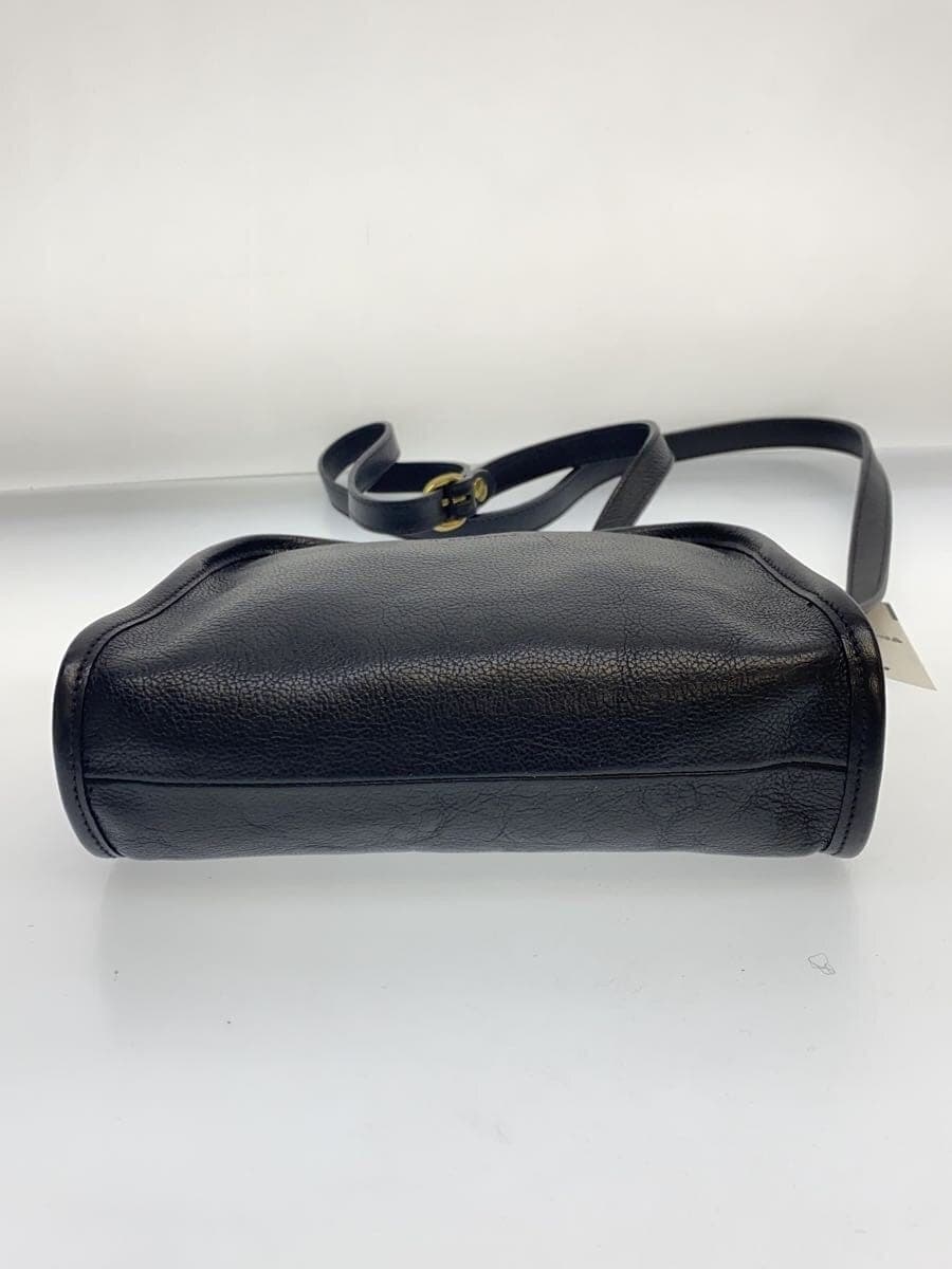 IL BISONTE shoulder bag leather BLK plain 4