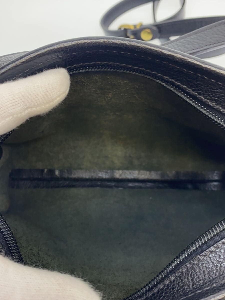 IL BISONTE shoulder bag leather BLK plain 6