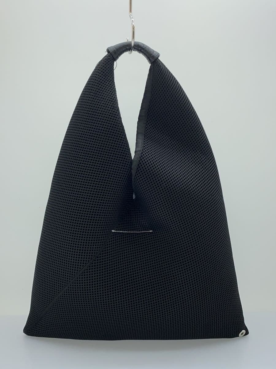 MM6 Triangle Japanese Mesh Tote Bag Polyester Black 3