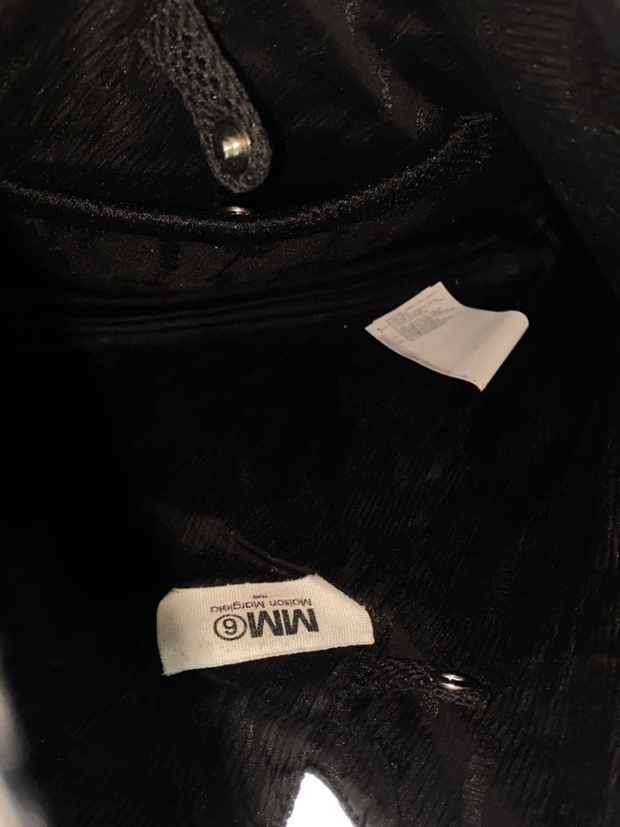 MM6 Triangle Japanese Mesh Tote Bag Polyester Black 6