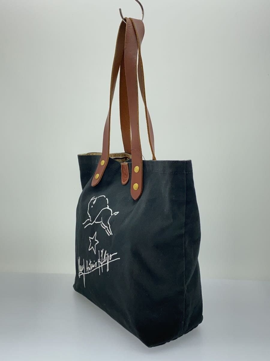 IL BISONTE Tote Bag Cotton BLK 2