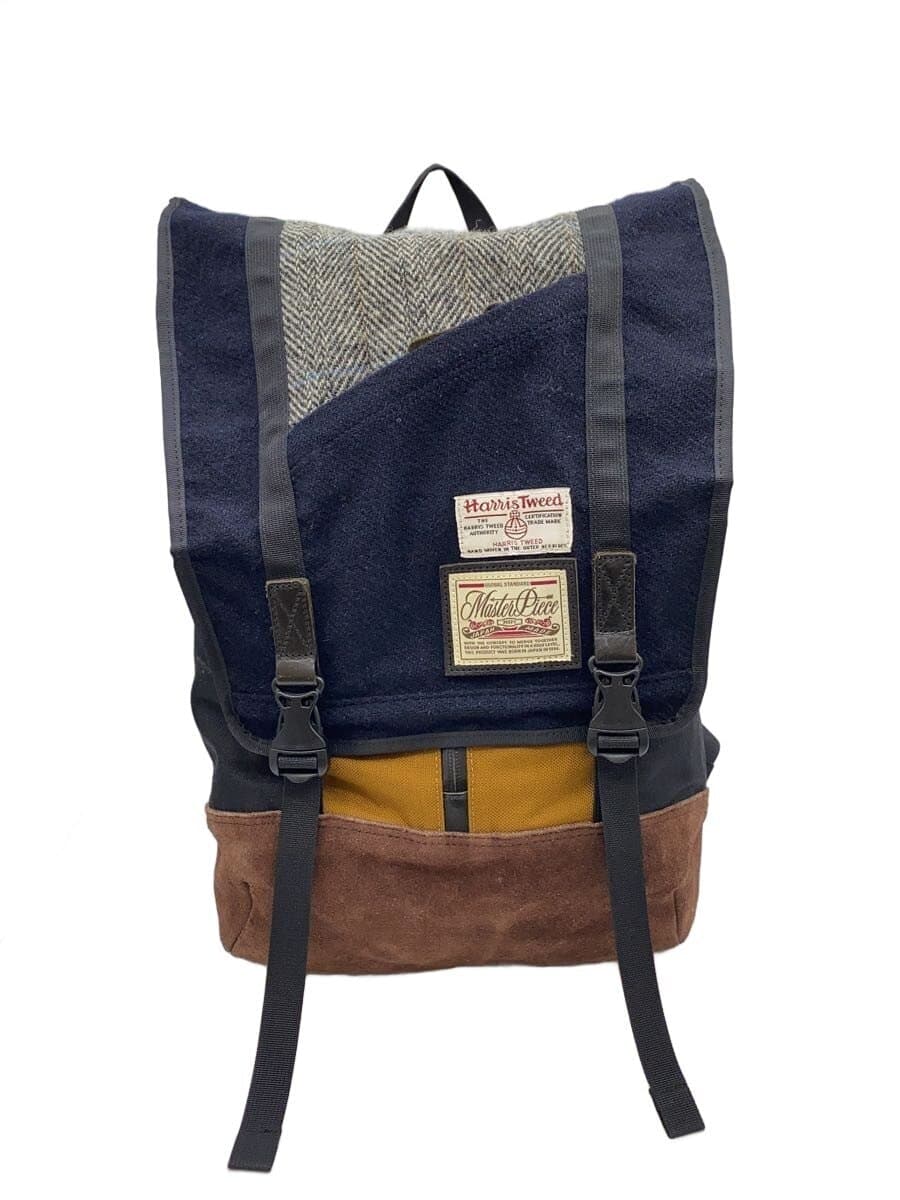 MASTERPIECE x HARRIS TWEED Backpack Suede NVY