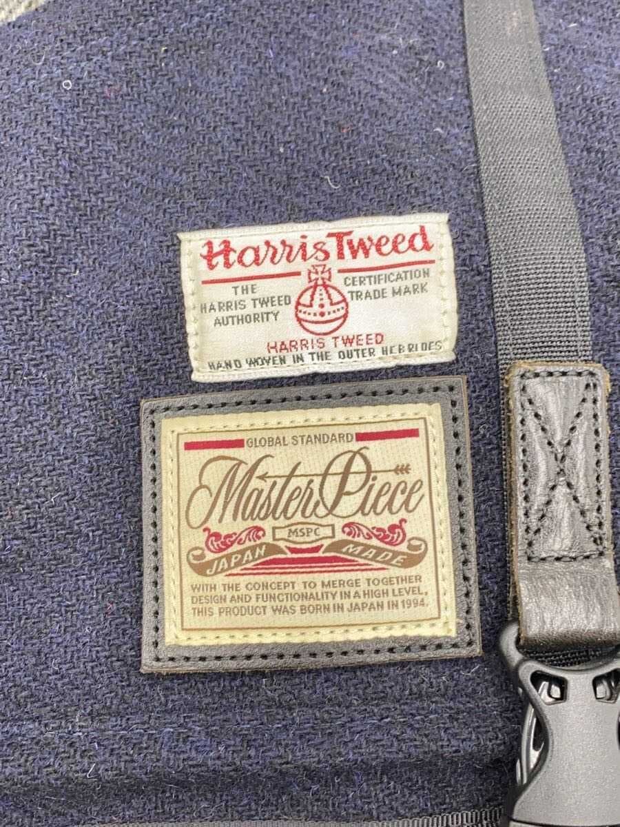 MASTERPIECE x HARRIS TWEED Backpack Suede NVY 5