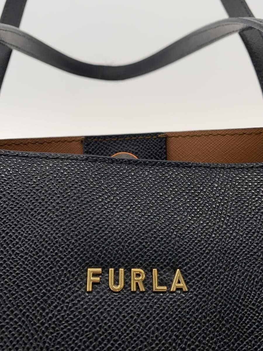 FURLA Tote Bag Leather BLK WB00418 VITTORIA 5