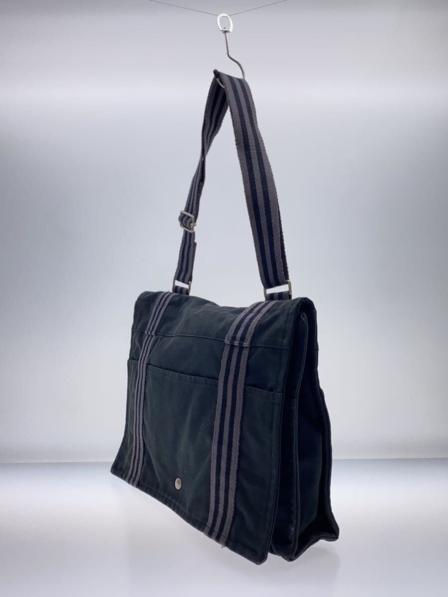 HERMES Shoulder Bag Canvas Black 2