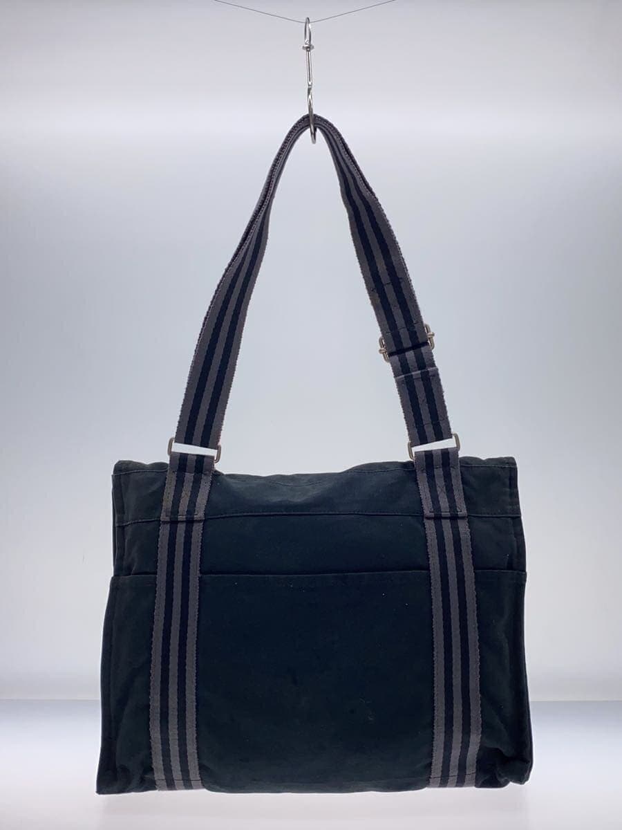 HERMES Shoulder Bag Canvas Black 3