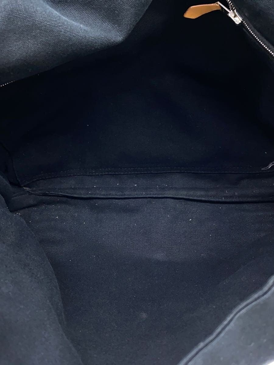 HERMES Shoulder Bag Canvas Black 6