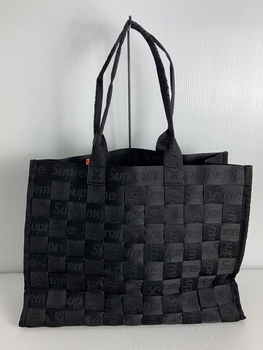 Supreme Tote Bag Polyester Black All Over Pattern 24SS WEEK15 Woven Tote 3