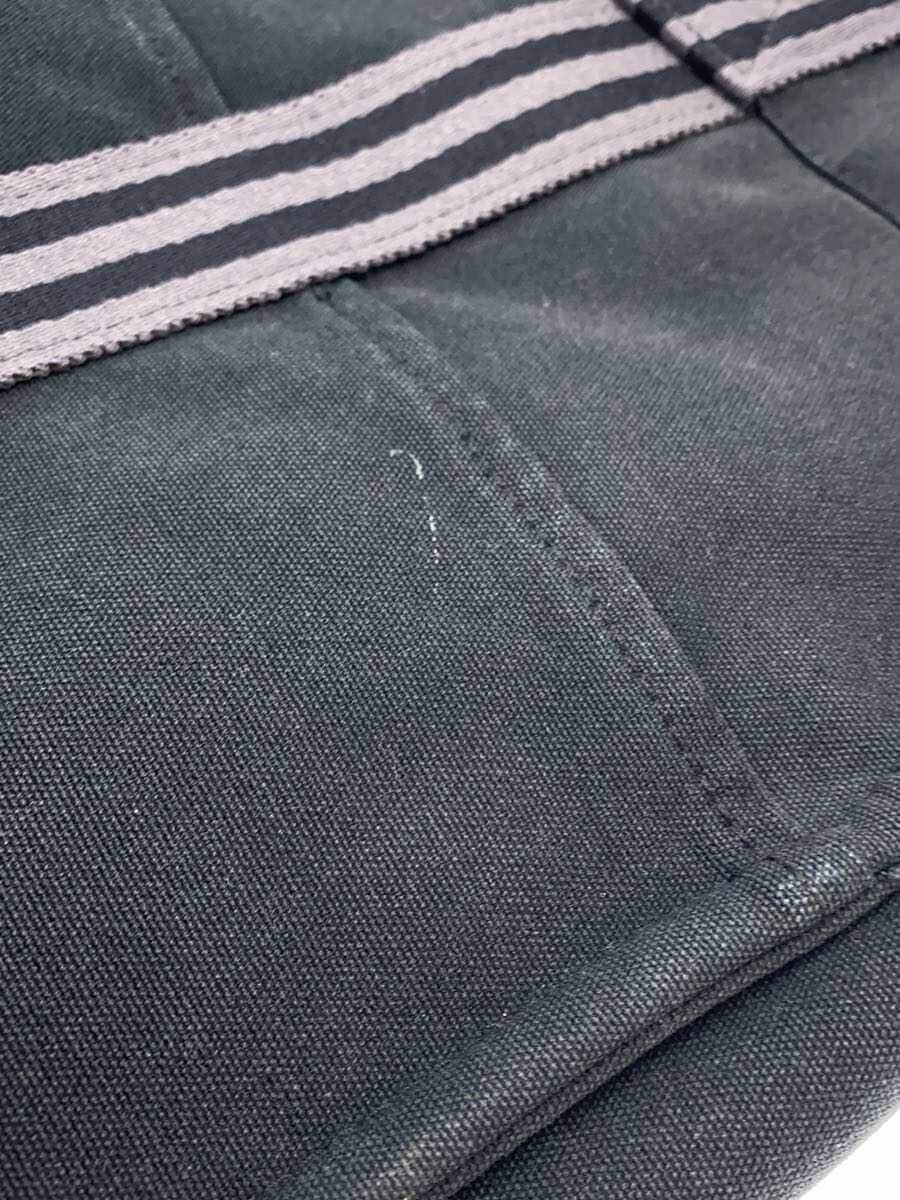 HERMES Tote Bag Canvas Black Fourre-Tout MM Corner Damage Fade 7