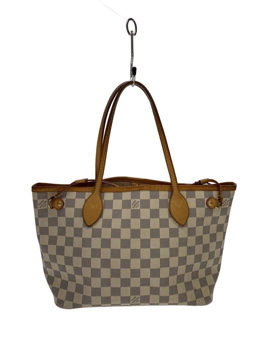 LOUIS VUITTON1)Neverfull PM_Damier Azur White Inside With Stain