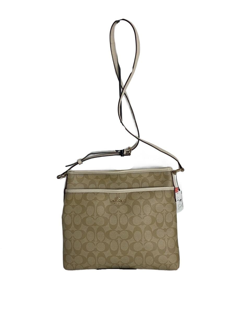 COACH Shoulder Bag Beige All Over Pattern F58297