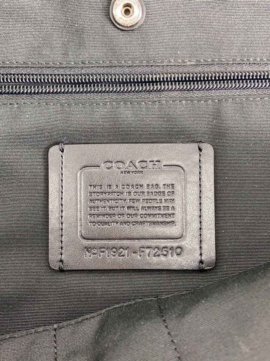 COACH Backpack Leather Black Solid f1921-f72510 Corner Scuff 5