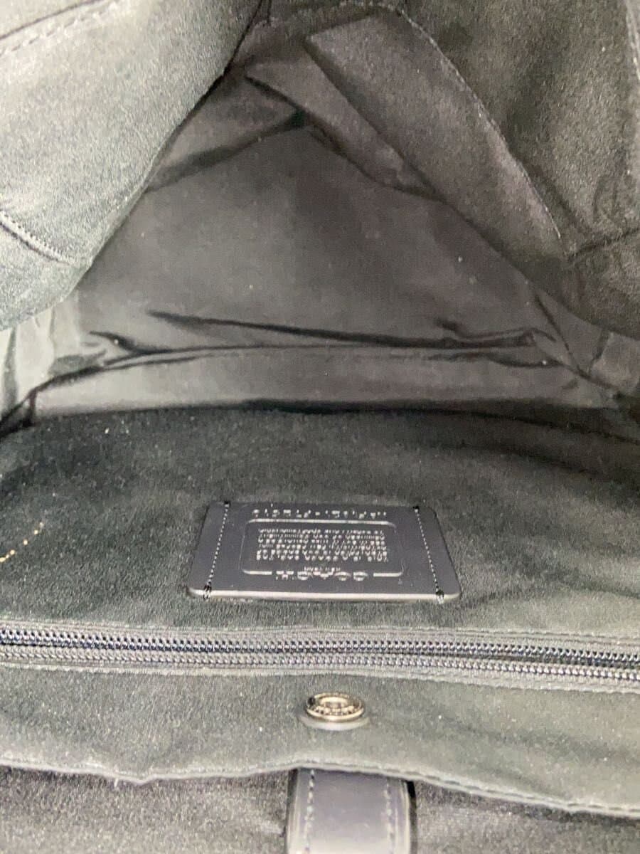 COACH Backpack Leather Black Solid f1921-f72510 Corner Scuff 6