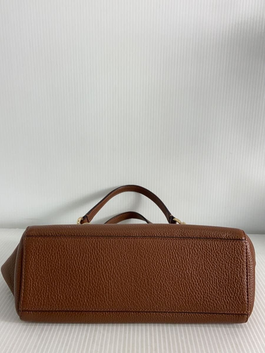 COACH Shoulder Bag Leather Brown Solid F35030 4