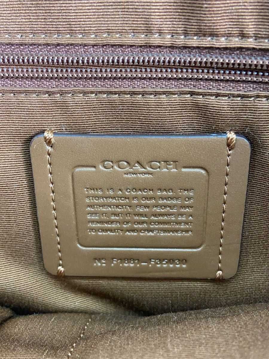 COACH Shoulder Bag Leather Brown Solid F35030 5