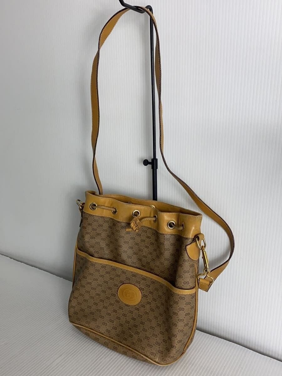 GUCCI shoulder bag camel all-over pattern 001.904 has dirt on the inside 2