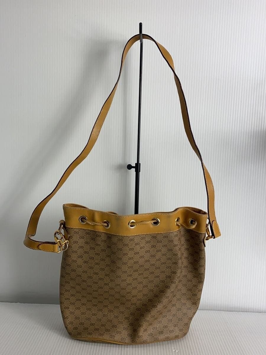 GUCCI shoulder bag camel all-over pattern 001.904 has dirt on the inside 3