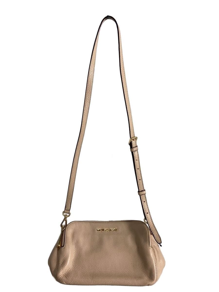 MICHAEL KORS Shoulder Bag Leather 30H4GBFM2L Pink Beige With Stain
