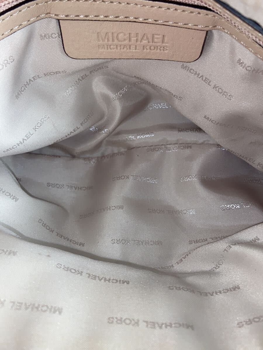 MICHAEL KORS Shoulder Bag Leather 30H4GBFM2L Pink Beige With Stain 6