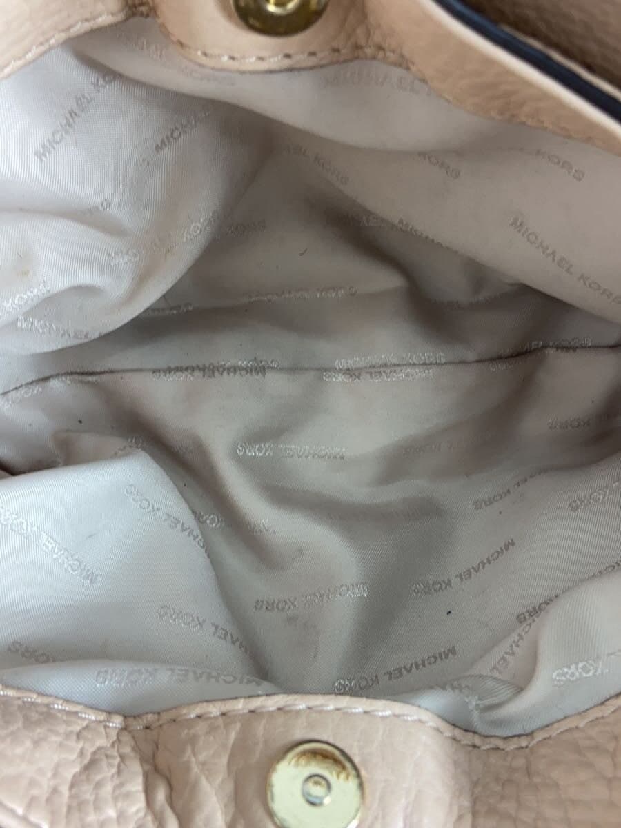 MICHAEL KORS Shoulder Bag Leather 30H4GBFM2L Pink Beige With Stain 7