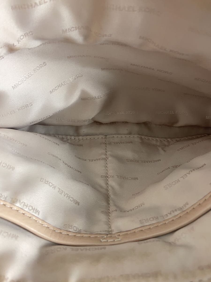 MICHAEL KORS Shoulder Bag Leather 30H4GBFM2L Pink Beige With Stain 8