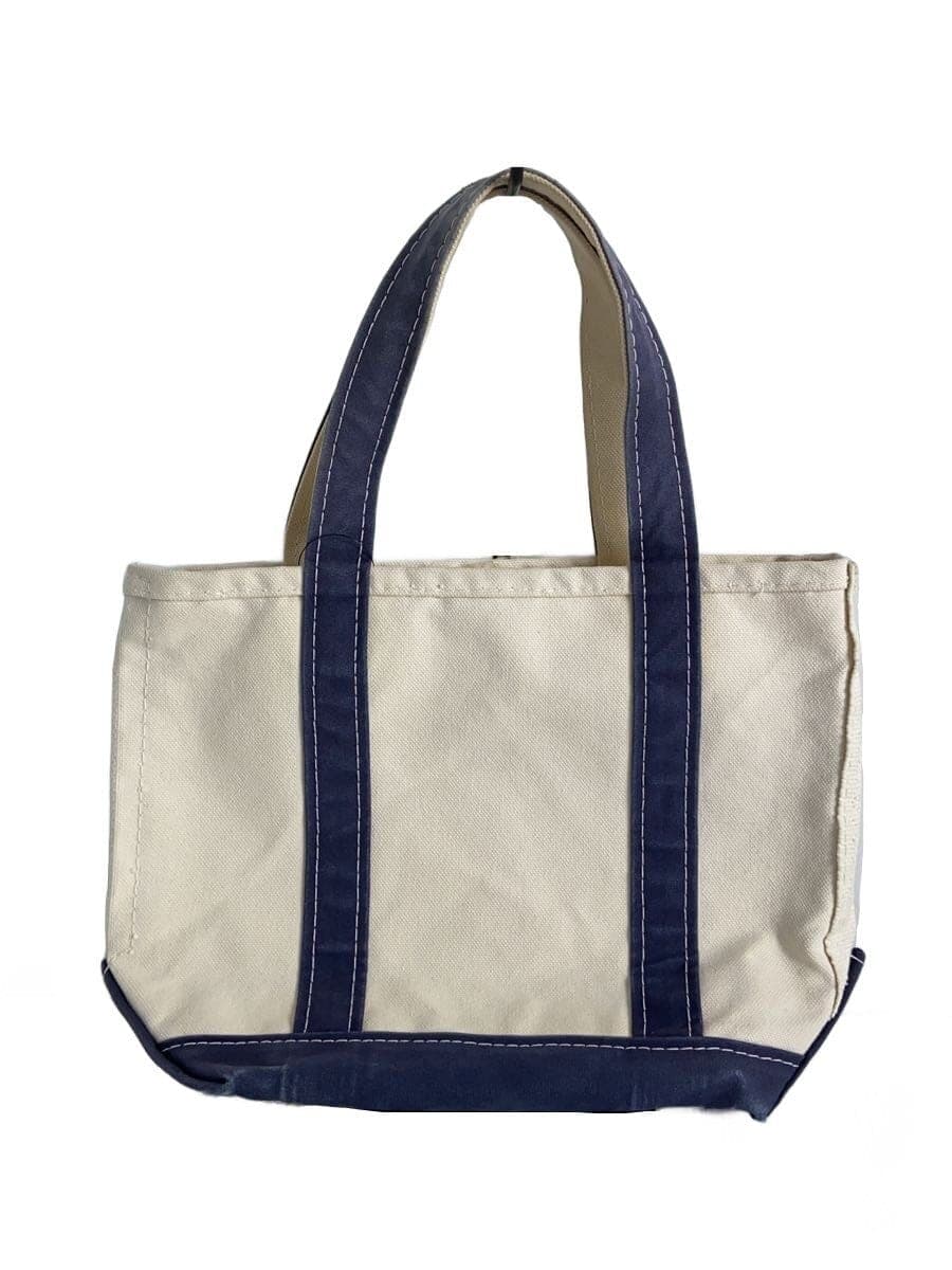 L.L.Bean Tote Bag Canvas White Solid 112635 90s～ Bean Tote