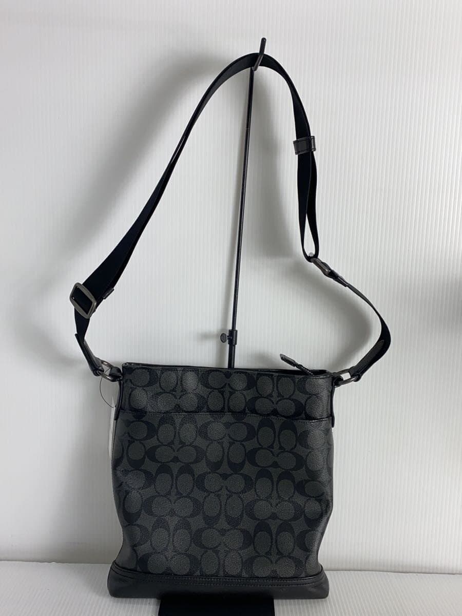 COACH shoulder bag Black All-over pattern F79053 Corner scuffs present 3
