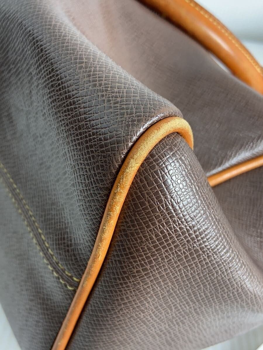 Other brand tote bag leather brown plain boulmich has scuffs 8