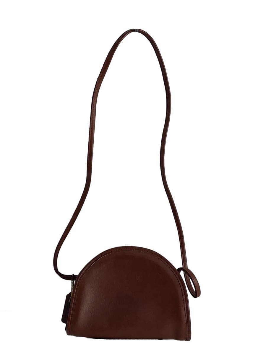 COACH Shoulder Bag Leather Brown Solid 0964-216