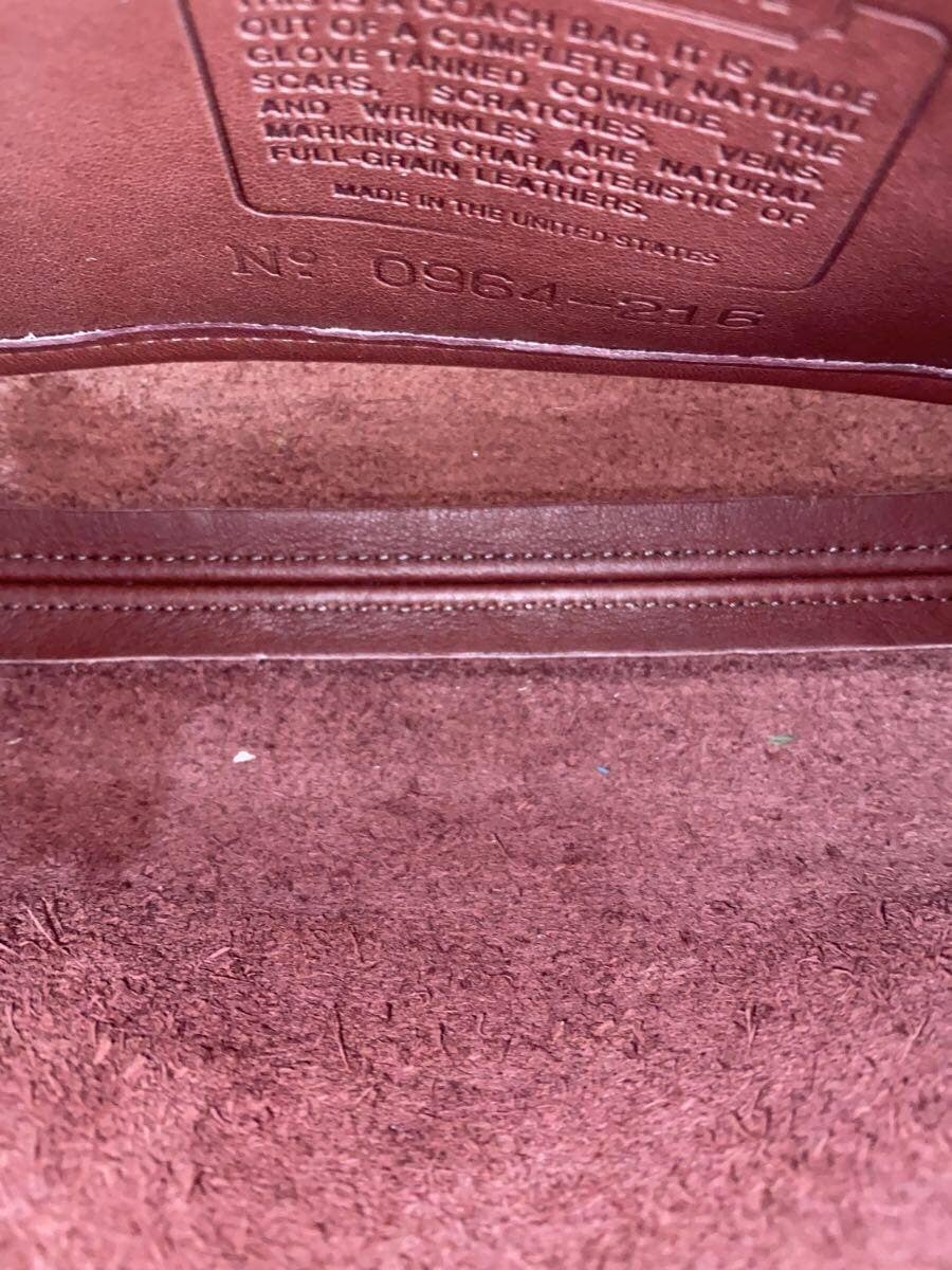 COACH Shoulder Bag Leather Brown Solid 0964-216 6