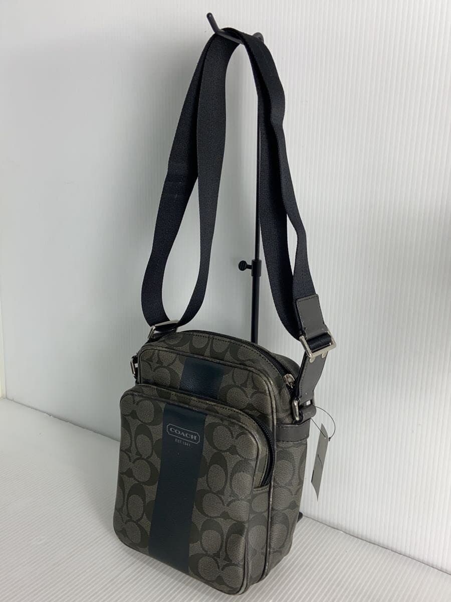 COACH Shoulder Bag Black All-over Print F70589 Shows signs of wear 2