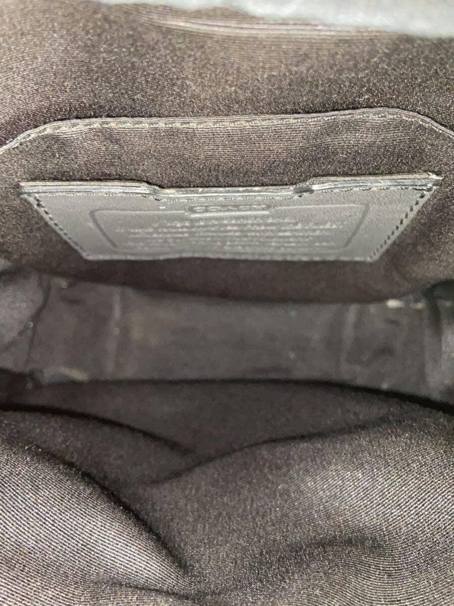 COACH Shoulder Bag Black All-over Print F70589 Shows signs of wear 6