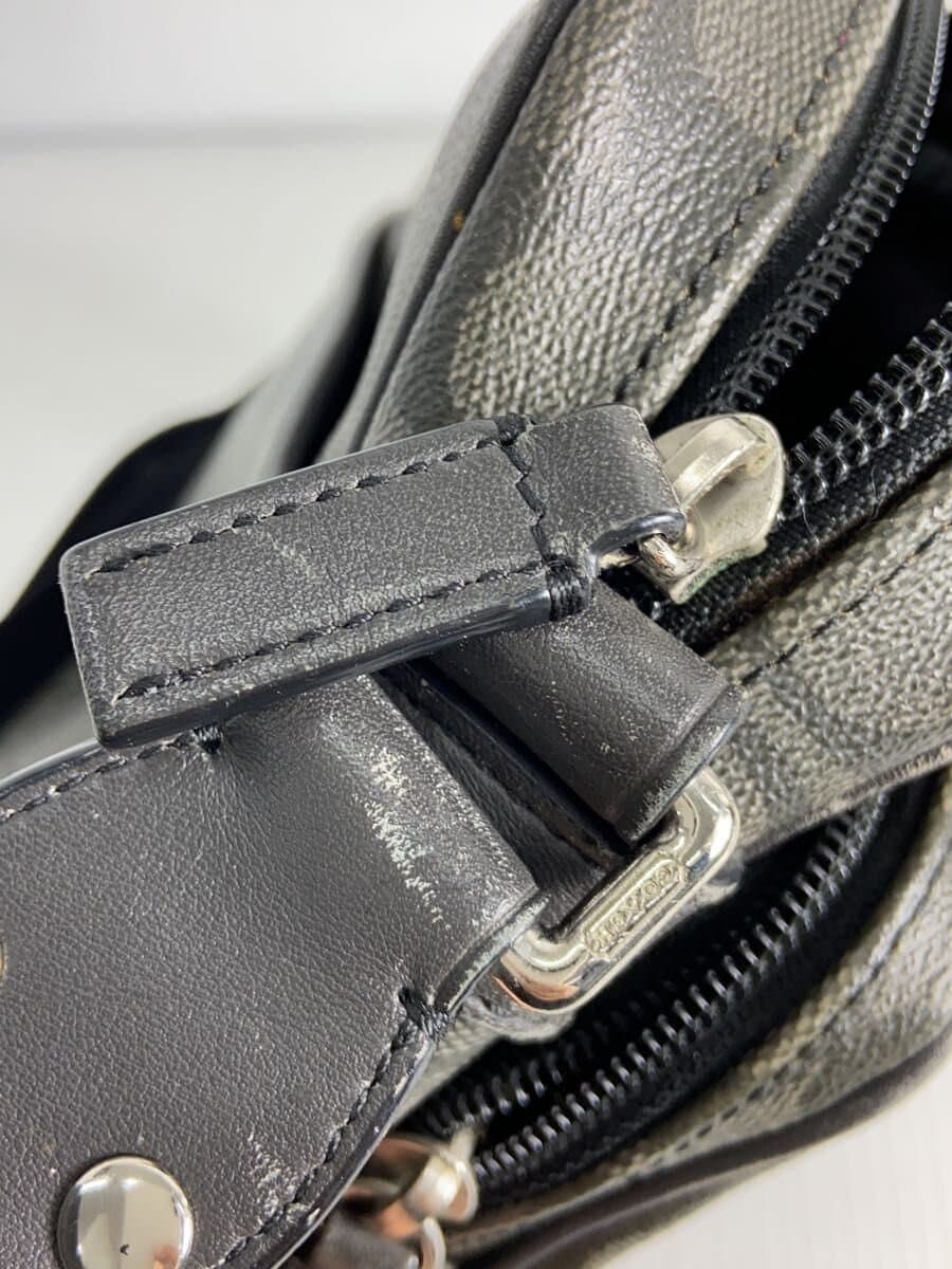 COACH Shoulder Bag Black All-over Print F70589 Shows signs of wear 9