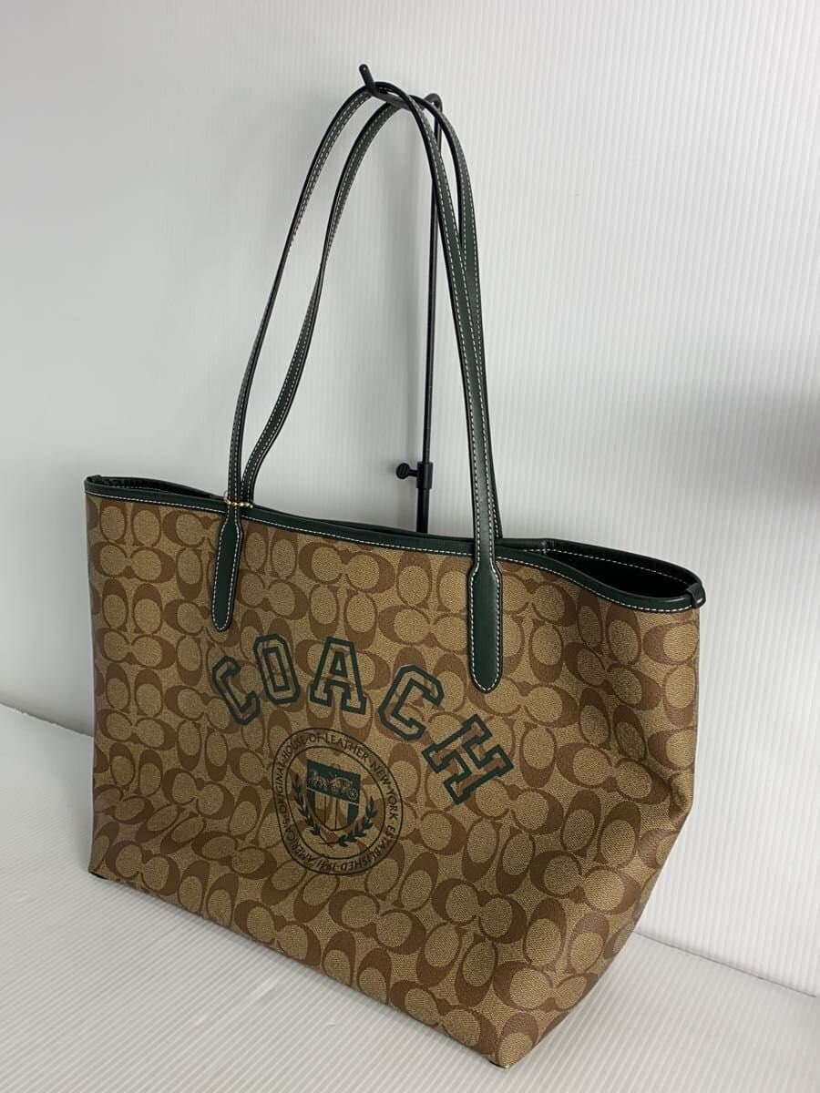 COACH Tote Bag Leather Brown All-over Pattern CB869 2