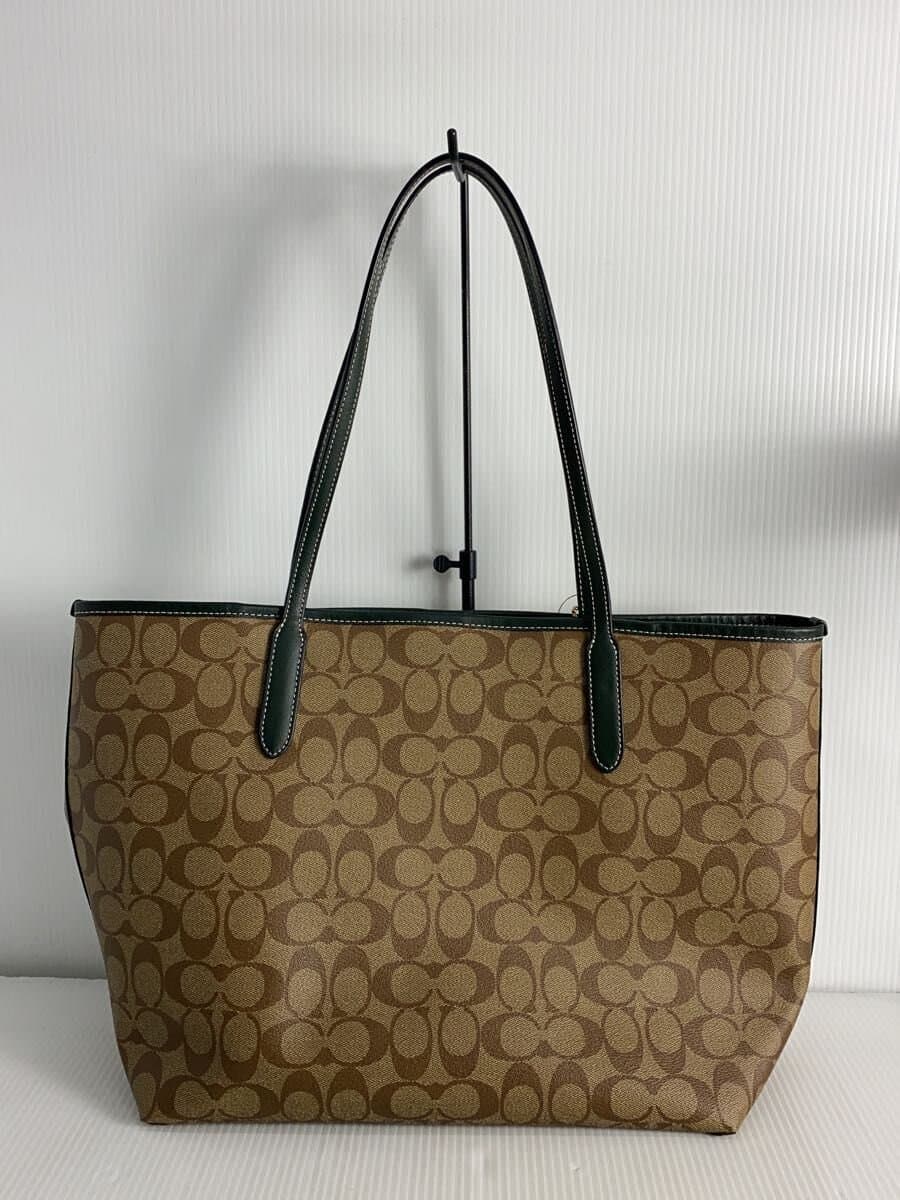 COACH Tote Bag Leather Brown All-over Pattern CB869 3