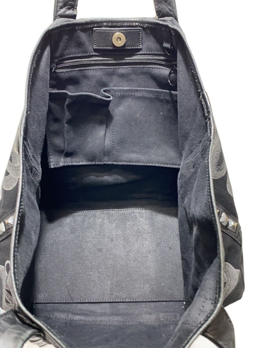 HYSTERIC GLAMOUR tote bag -- BLK studded bag 6