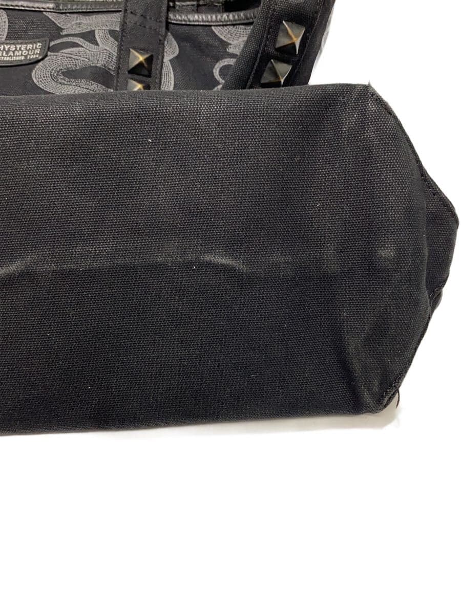 HYSTERIC GLAMOUR tote bag -- BLK studded bag 9