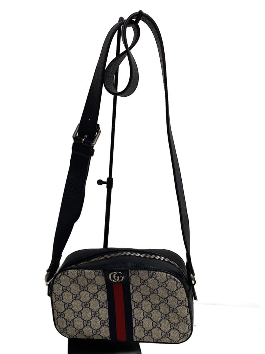GUCCI Crossbody Bag_Ophidia _GG Supreme Leather NVY Monogram