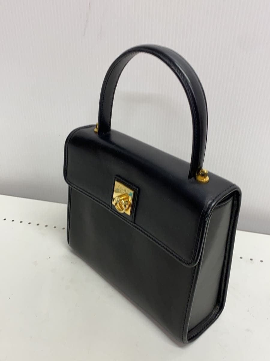 CELINE Gancini Handbag Leather BLK 2