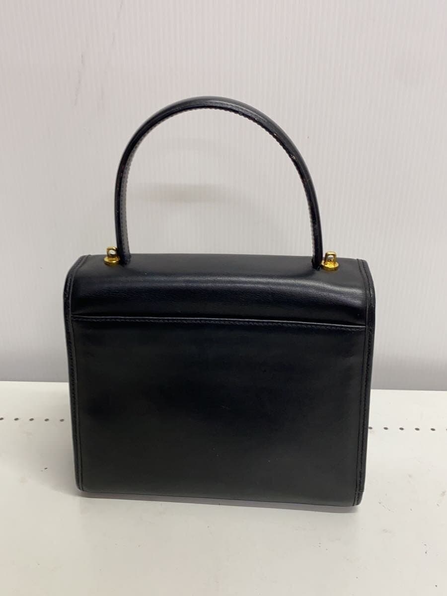 CELINE Gancini Handbag Leather BLK 3