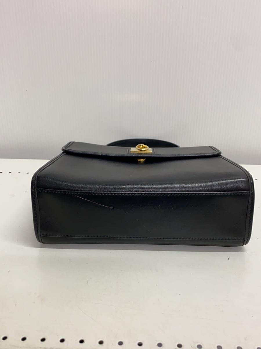 CELINE Gancini Handbag Leather BLK 4