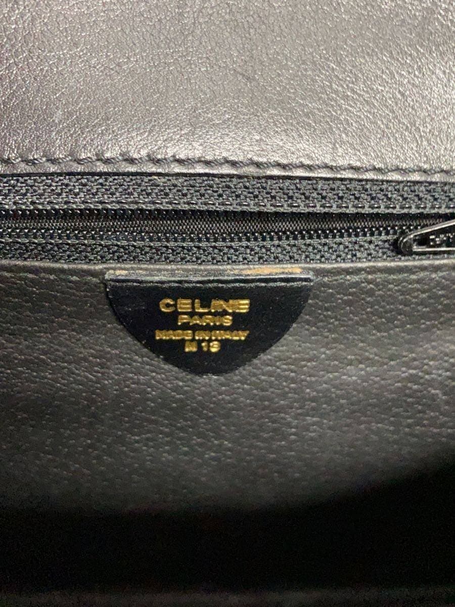 CELINE Gancini Handbag Leather BLK 6