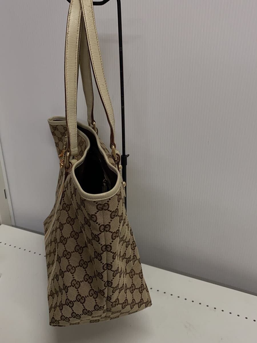GUCCI Tote Bag_Sherry _GG Canvas Canvas BEG 2