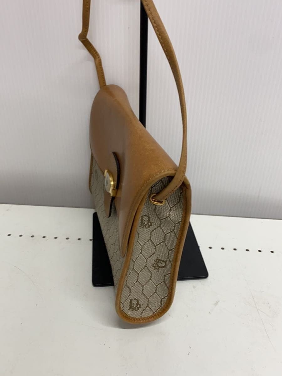 Christian Dior Honeycomb Pattern Shoulder Bag PVC BEG 2