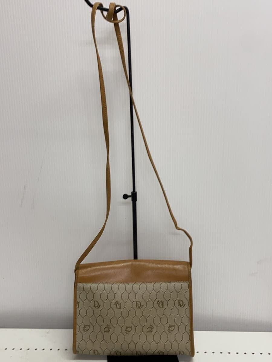 Christian Dior Honeycomb Pattern Shoulder Bag PVC BEG 3