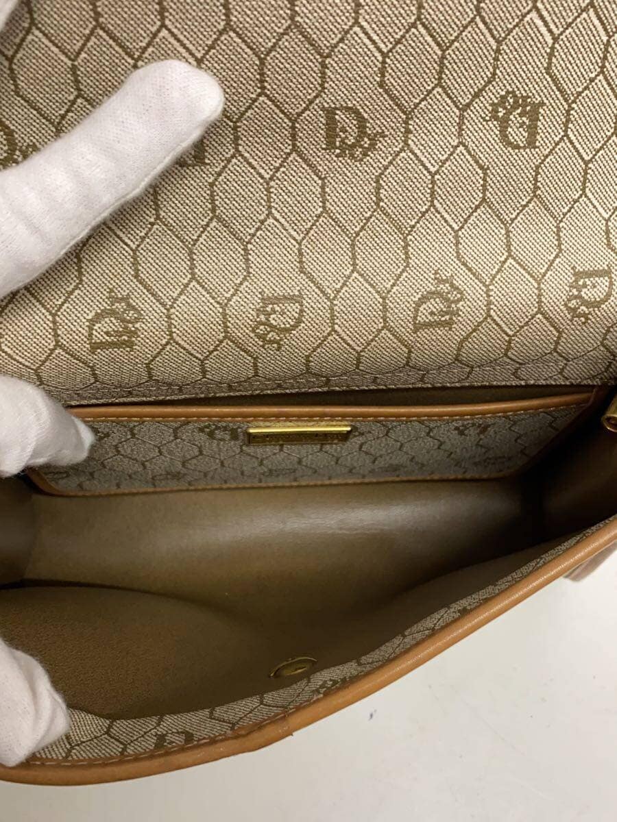 Christian Dior Honeycomb Pattern Shoulder Bag PVC BEG 4