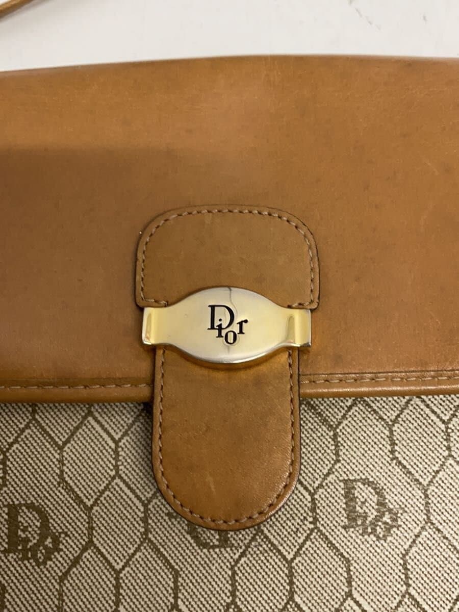 Christian Dior Honeycomb Pattern Shoulder Bag PVC BEG 5