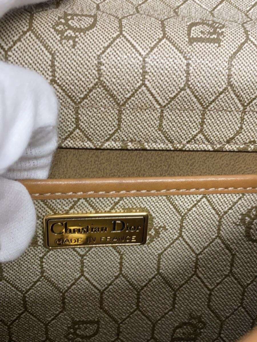 Christian Dior Honeycomb Pattern Shoulder Bag PVC BEG 6