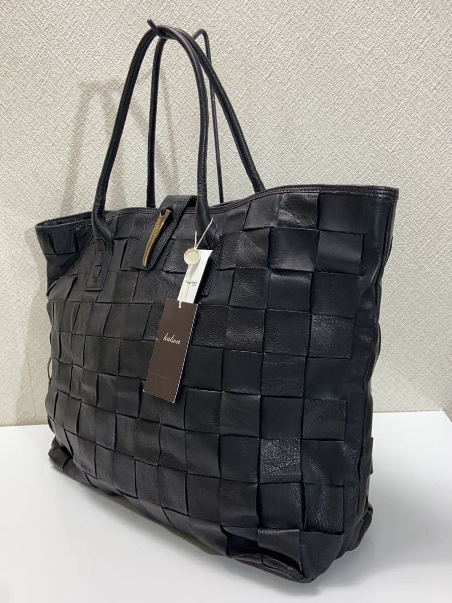 Kulson tote bag leather black 2